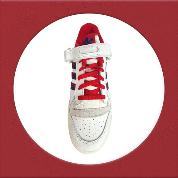 adidas Forum 84 Low Off Men's Size 10 White Scarlet Collegiate Royal‎ GV9606 - Picture 10 of 16